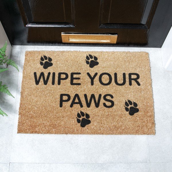 Covoraș de intrare din fibre de nucă de cocos 40x60 cm Wipe Your Paws – Artsy Doormats-image-2