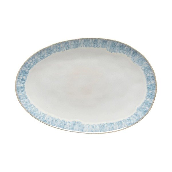 Platou servire din gresie ceramică Costa Nova Brisa, albastru - alb