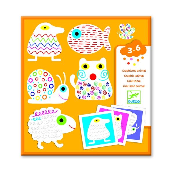 Set imagini cu ilustrații Djeco Animaux