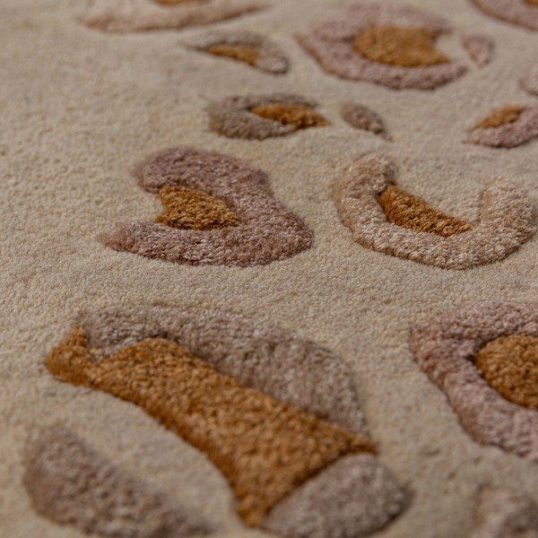 Covor în culoare naturală țesut manual din amestesc de lână 160x230 cm Leopard Frame – Flair Rugs-image-2