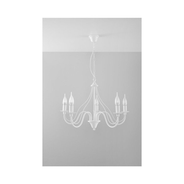Lustră Sollux Floriano 5, alb-image-2