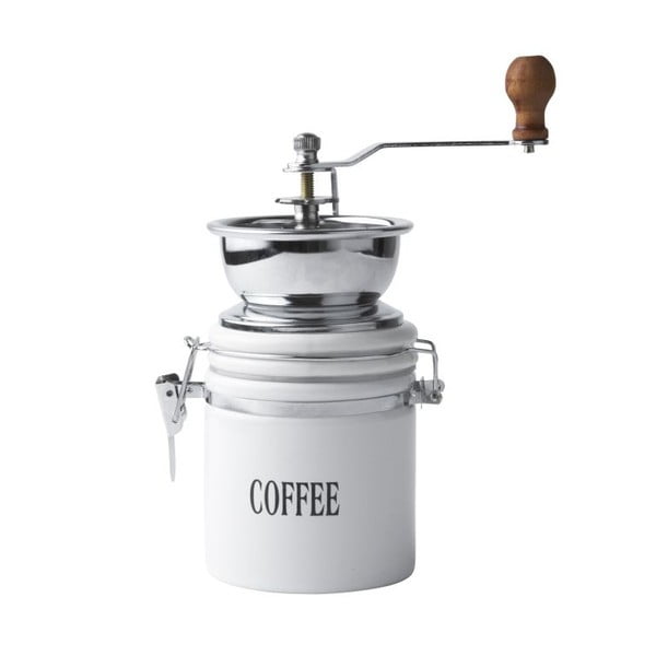 Râșniță cafea, din porțelan, Galzone Coffee Mill, alb 