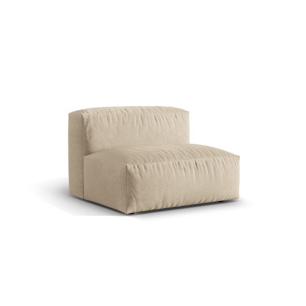 Modul pentru canapea modulară bej cu tapițerie din catifea (de mijloc) Martina – Micadoni -image-2