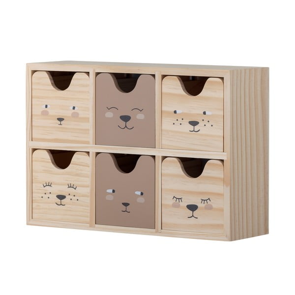 Organizator de jucării pentru copii în culoare naturală din lemn 27x8x18 cm Calle – Bloomingville Mini