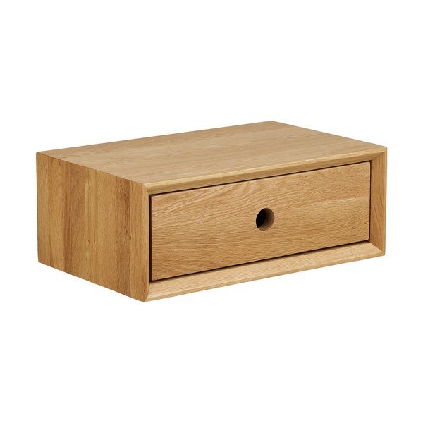 Raft în culoare naturală deschisă din lemn de stejar 40 cm Luzern – House Nordic