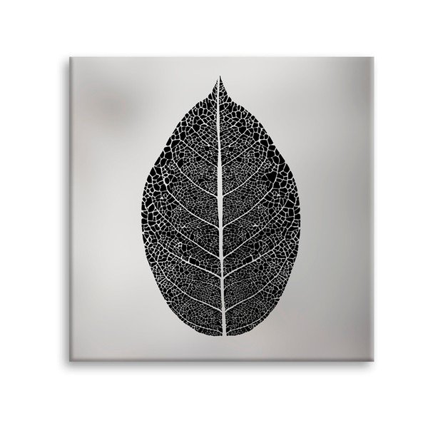 Tablou imprimat pe pânză Styler Silver Leaf, 60 x 60 cm