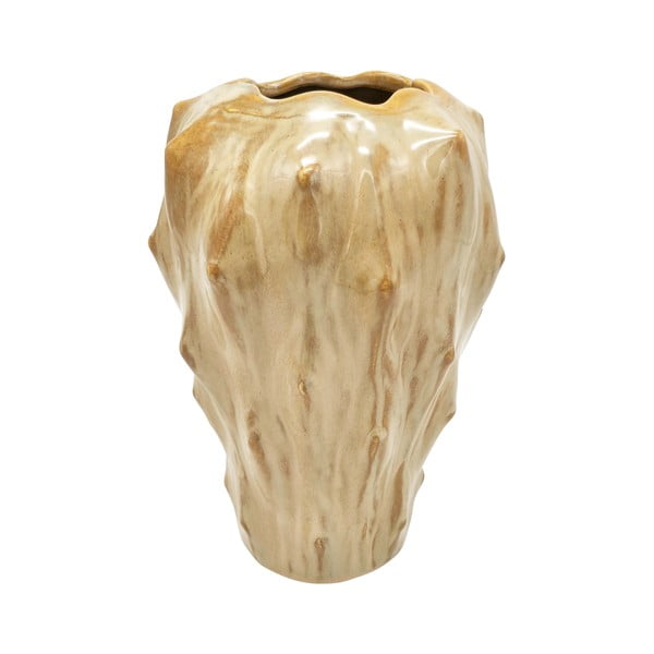 Vază din ceramică PT LIVING Flora, înălțime 23,5 cm, maro nisipiu