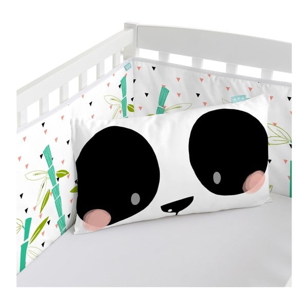 Protecție pentru pătuț / mantinelă din bumbac Moshi Moshi Panda, 210 x 40 cm-image-1