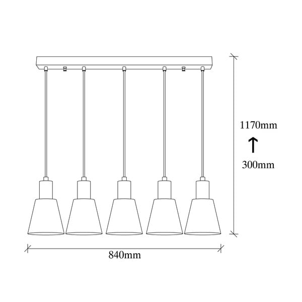 Lustră de 5 becuri Opviq lights Kem, negru-image-3