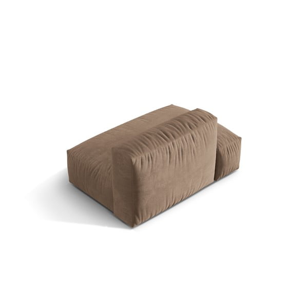 Modul pentru canapea modulară maro deschis cu tapițerie din catifea (cu colț pe partea stângă) Martina – Micadoni -image-2