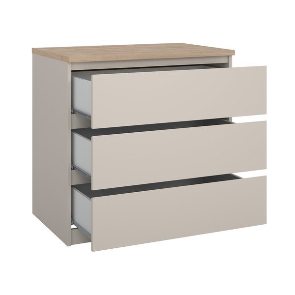 Comodă crem 77x76x50 cm Naia – Tvilum-image-3