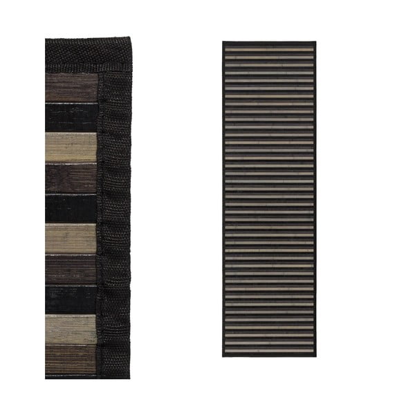 Covor tip traversă gri din bambus 60x200 cm – Casa Selección-image-2