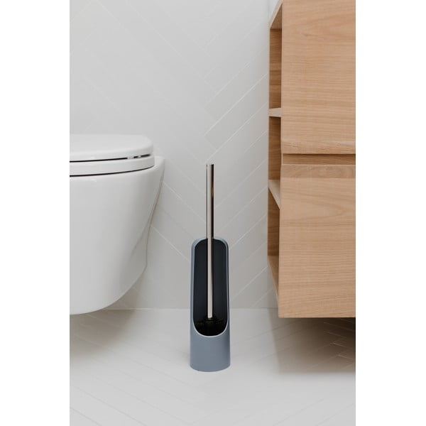 Perie de WC albastră din plastic Touch – Umbra-image-3