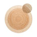 Covor în culoare naturală reversibil, țesut manual rotund din iută ø 240 cm Jutta Gold – Hanse Home