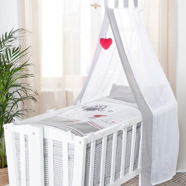 Pătuț leagăn  alb cu roți/cu baldachin 40x90 cm Adam & Eule – Roba-image-2