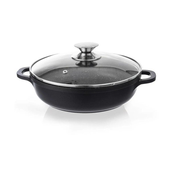 Oală din aluminiu neaderent cu capac din sticlă Orion Grande, ⌀ 24 cm