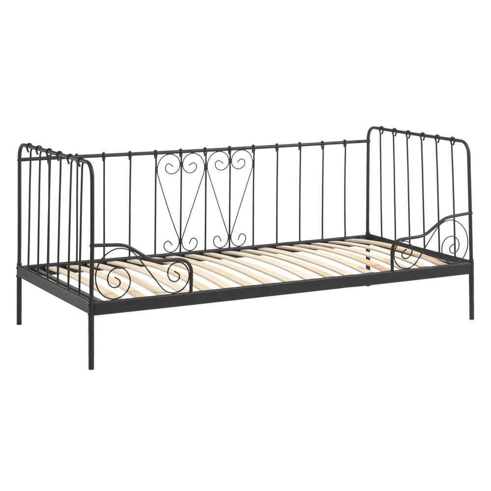 Pat pentru copii 90x200 cm negru Alice - Vipack