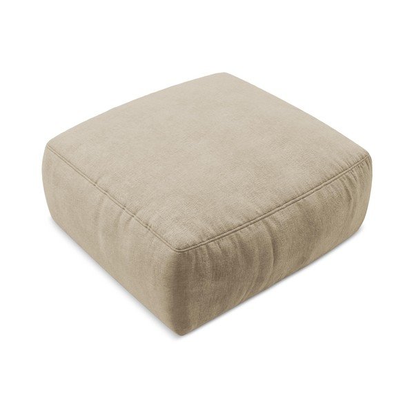 Taburet maro deschis cu tapițerie din chenille Kuki – Makamii-image-2