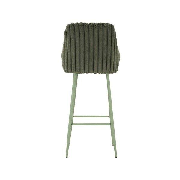 Scaune de bar verzi cu cotiere 2 buc. tapițate (înălțime șezut 78 cm) Alaska – Mauro Ferretti-image-4