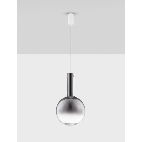 Lustră gri LED cu intensitate reglabilă din sticlă ø 30 cm Nostos – Nova Luce-image-2