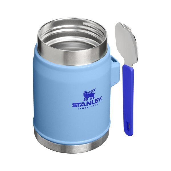 Termos albastru pentru mâncare din oțel inoxidabil 400 ml Legendary Food Jar + Spork Blue Sky – Stanley-image-1