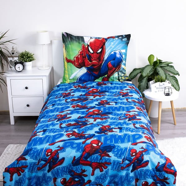 Lenjerie de pat pentru copii din bumbac pentru pat de o persoană 140x200 cm Spider-man – Jerry Fabrics-image-3