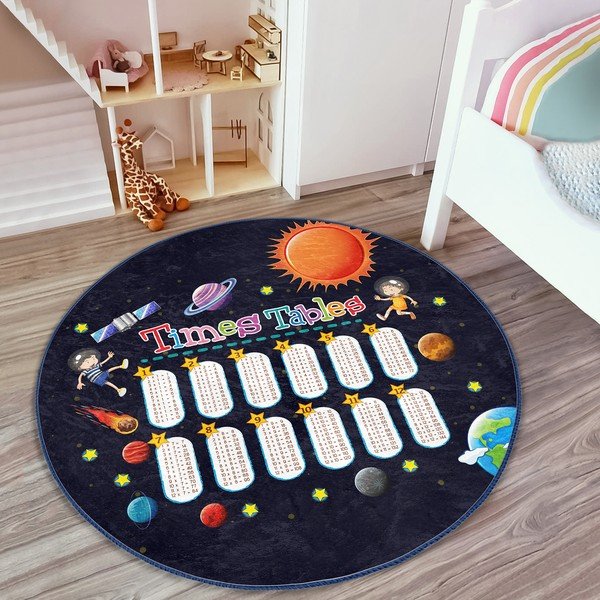 Covor pentru copii negru ø 80 cm Comfort – Mila Home-image-3