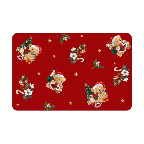Suport pentru farfurii din plastic 28,5x44 cm  cu model de Crăciun Oursons – douceur d'intérieur