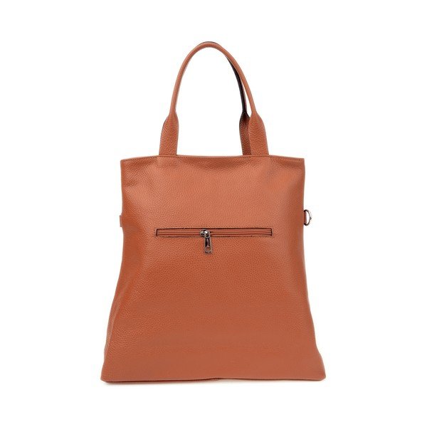 Geantă de mână tote din piele Roberta M, maro-image-1