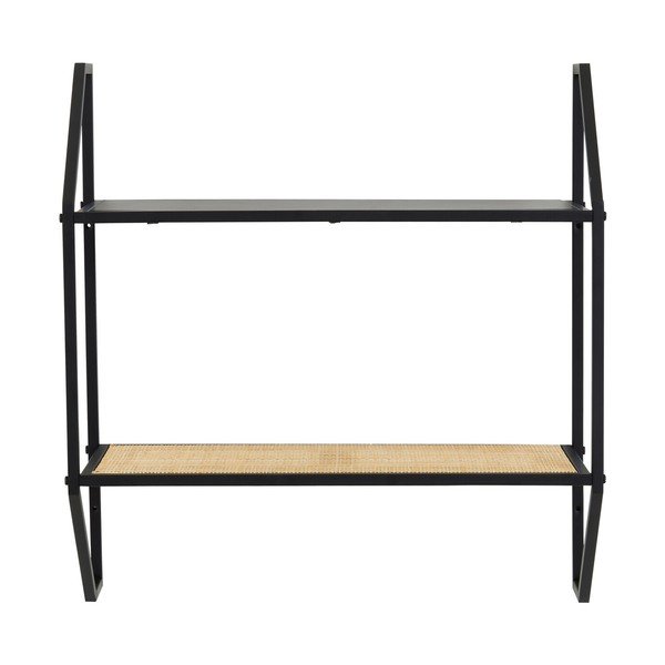 Raft negru/în culoare naturală etajat din metal 61 cm Depok – Premier Housewares-image-4