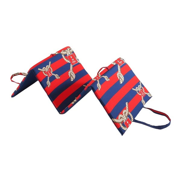 Pernă pentru scaun de grădină roșie/albastră pentru șezlong 49x137 cm   Ship Rope – B.E.S.