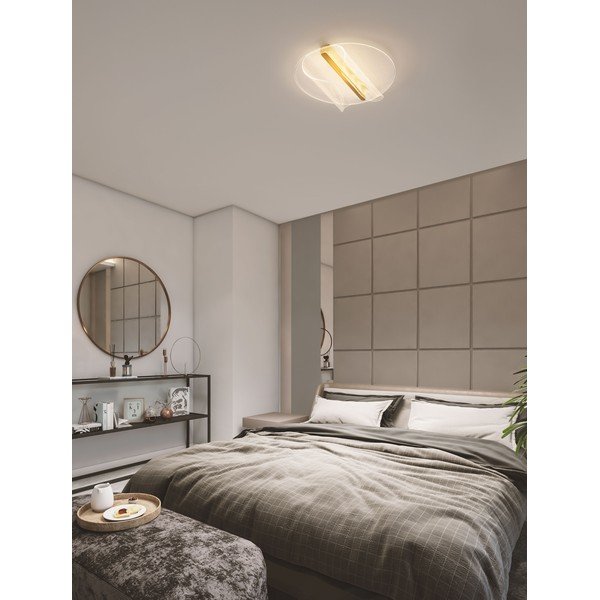 Plafonieră aurie LED cu intensitate reglabilă din aluminiu 55x45 cm Valentin – Nova Luce-image-2