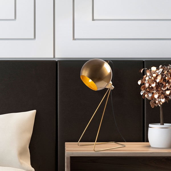 Veioză arămie cu abajur din metal (înălțime 45 cm) Oala – Opviq lights-image-3