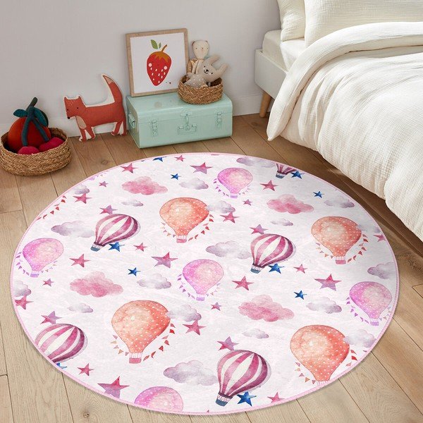 Covor pentru copii roz ø 120 cm Comfort – Mila Home-image-2