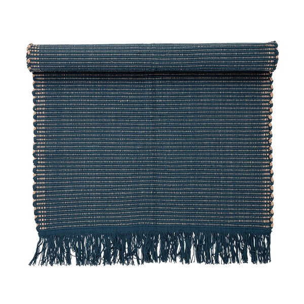 Covor din bumbac Bloomingville Mini Kids, 80 x 160 cm, albastru închis-image-2