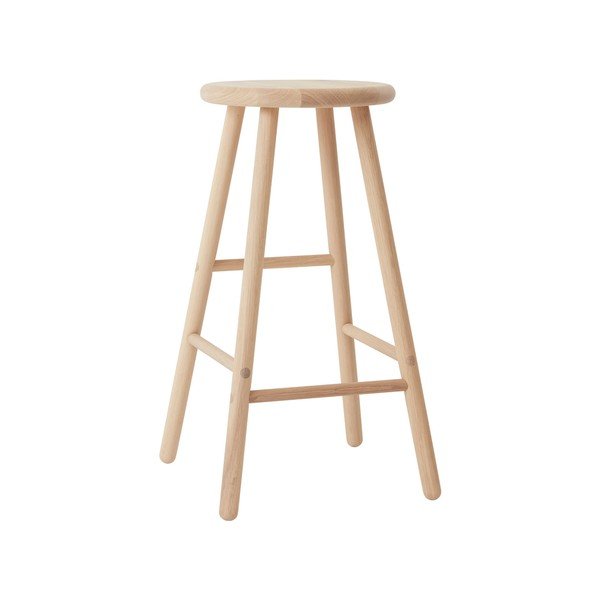 Scaun de bar în culoare naturală deschisă din lemn de stejar (înălțime șezut 65 cm) Moto – OYOY Living Design