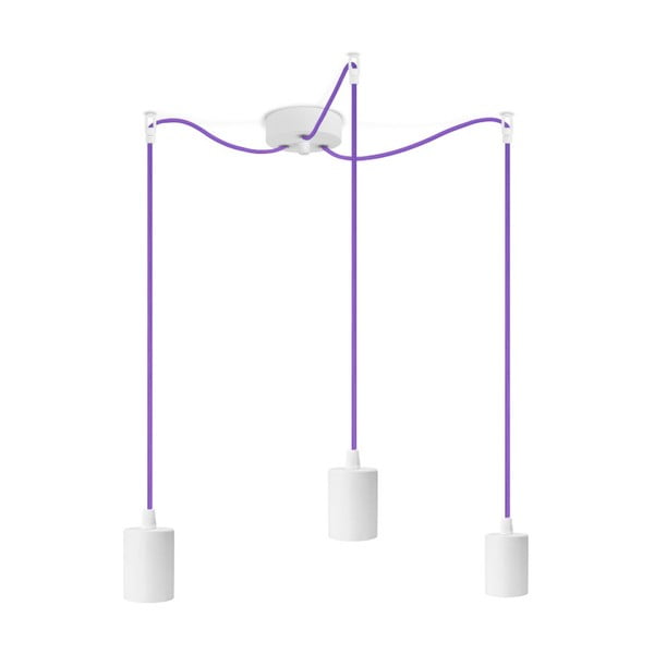 Lustră cu 3 cabluri Bulb Attack Cero, violet