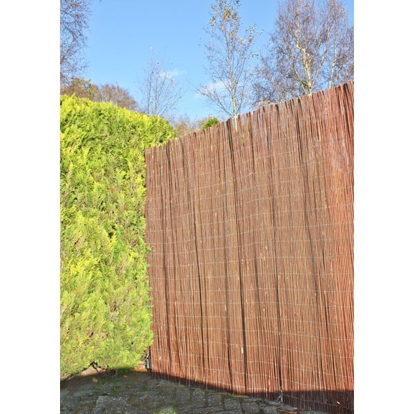 Paravan pentru balcon în culoare naturală din răchită 300x200 cm – Garden Pleasure