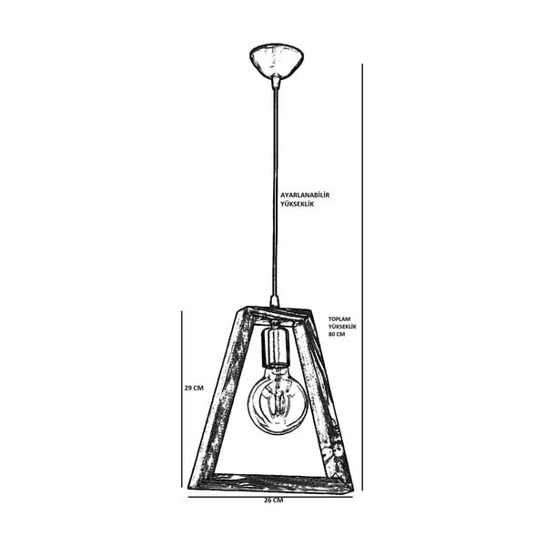 Lustră din lemn de carpen Geometrik Triangle-image-2