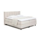 Pat boxspring bej cu spațiu de depozitare 180x200 cm Elva Bold Line – Bonami Selection