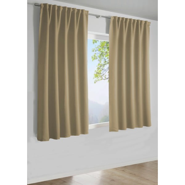 Draperie bej blackout, termoizolantă 140x245 cm – Sehlbach-image-2