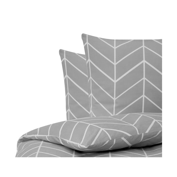 Lenjerie de pat din flanelă Westwing Collection Yule, 200 x 200 cm, gri-image-2