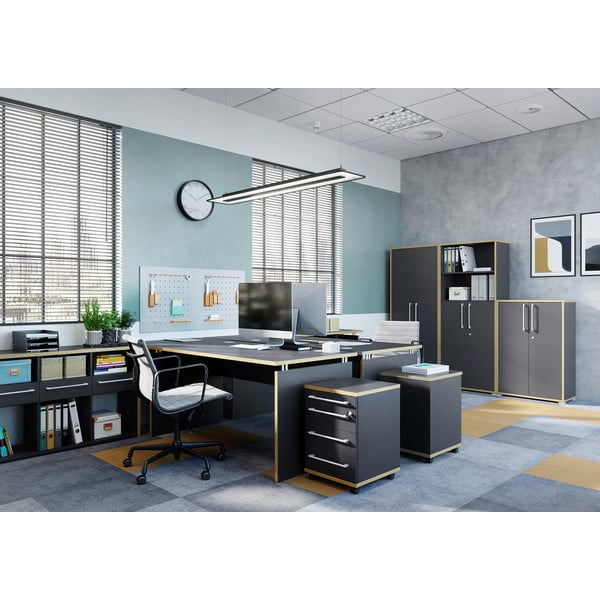 Dulap Germania Greyhound, înălțime 182 cm, gri-image-1