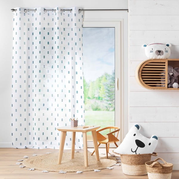 Perdea albă/albastră 140x240 cm Geokid – douceur d'intérieur-image-2