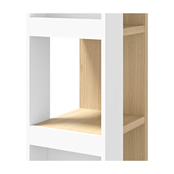 Bibliotecă albă/cu aspect de lemn de stejar 40x188 cm Ella - TemaHome-image-4