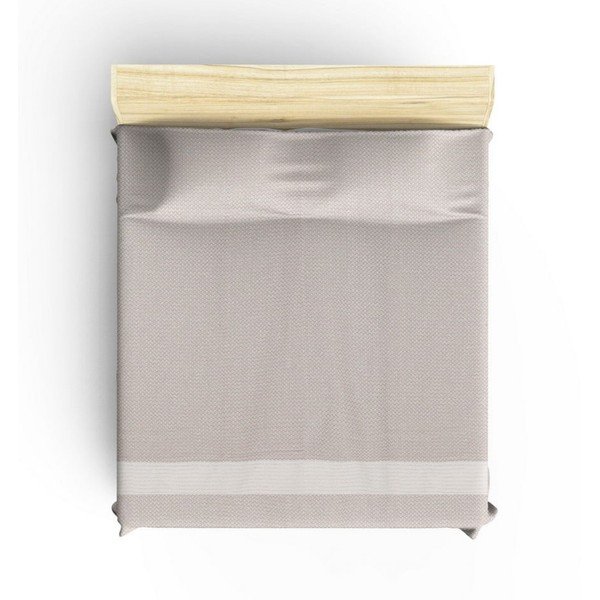 Cuvertură bej din bumbac pentru pat dublu 230x200 cm Seritli – Mijolnir-image-2