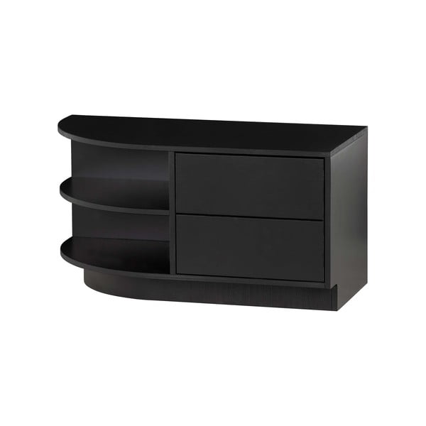 Masă TV modulară neagră din lemn masiv de pin 78x40 cm Finca – WOOOD-image-3