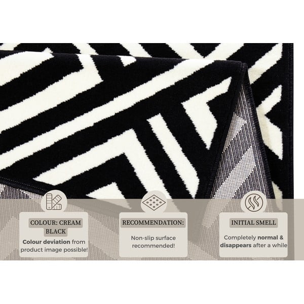 Covor Zala Living Art, 140 x 200 cm, negru-alb-image-4