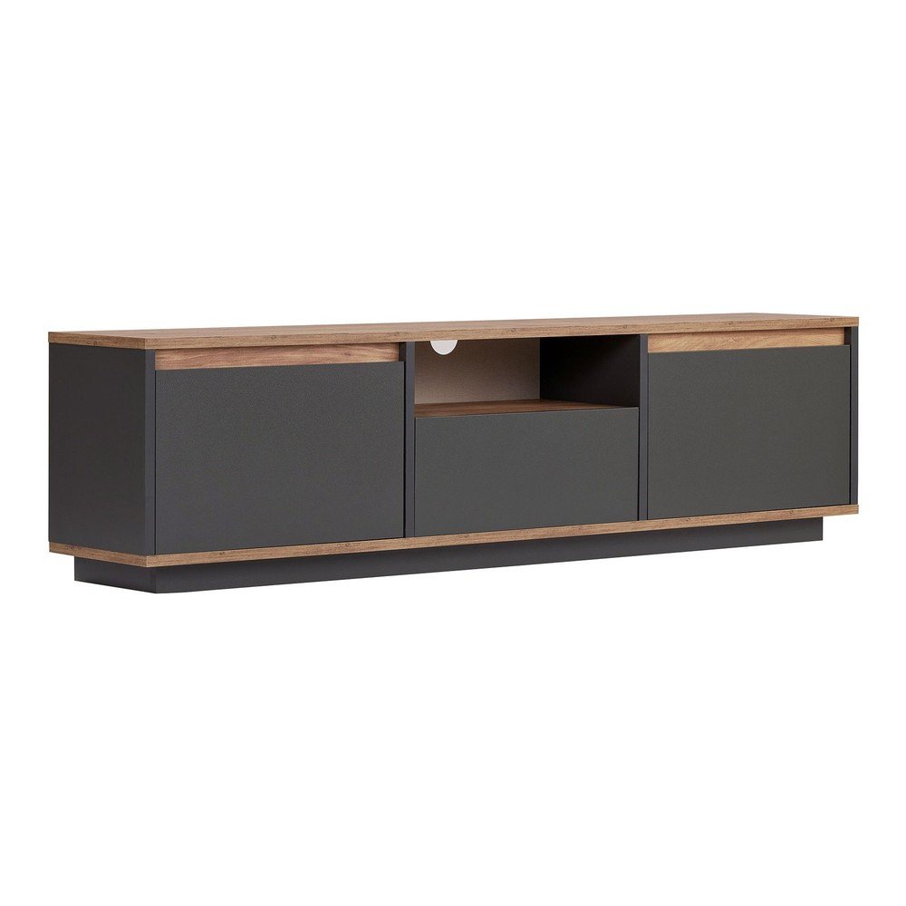 Comodă TV gri antracit 160x42x30 cm Sentinel – Kalune Design