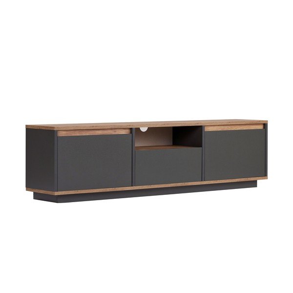 Comodă TV gri antracit 160x42x30 cm Sentinel – Kalune Design